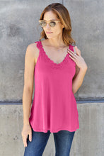 Load image into Gallery viewer, Basic Bae Full Size Lace Detail V-Neck Cutout Cami
