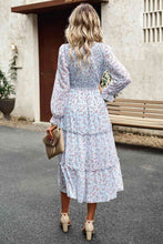 Load image into Gallery viewer, Smocked Flounce Sleeve Midi Dress
