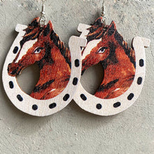 Load image into Gallery viewer, Iron Hook Wooden Earrings
