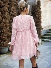 Load image into Gallery viewer, Ruffle Trim Balloon Sleeve Mini Dress
