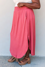 Load image into Gallery viewer, Doublju Comfort Princess Full Size High Waist Scoop Hem Maxi Skirt in Hot Pink

