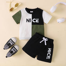 Load image into Gallery viewer, NICE Color Block Tee and Shorts Set
