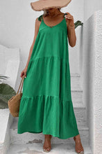 Load image into Gallery viewer, Tie-Shoulder Tiered Maxi Dress
