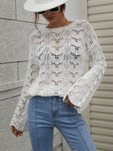 Load image into Gallery viewer, Openwork Dropped Shoulder Knit Top
