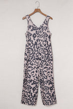 Load image into Gallery viewer, Leopard Sleeveless Wide Leg Jumpsuit
