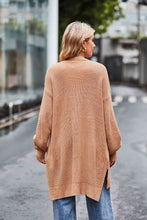 Load image into Gallery viewer, Open Front Dropped Shoulder Longline Cardigan
