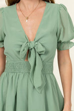 Load image into Gallery viewer, DAYS LIKE THIS TIE FRONT MINI DRESS
