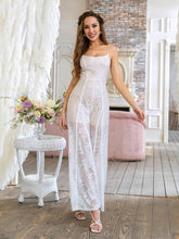 Load image into Gallery viewer, Lace Spaghetti Strap Zip-Back Jumpsuit
