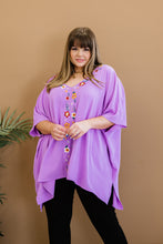 Load image into Gallery viewer, ODDI Wanderer Full Size Run Embroidered Poncho Top
