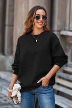 Load image into Gallery viewer, Round Neck Dropped Shoulder Sweatshirt
