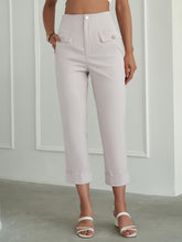 Load image into Gallery viewer, Buttoned  Elastic Detail Cuffed Pants
