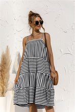 Load image into Gallery viewer, Striped Tiered Sleeveless Dress
