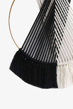 Load image into Gallery viewer, Contrast Fringe Round Macrame Wall Hanging
