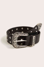 Load image into Gallery viewer, Double Row Studded PU Leather Belt
