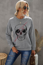 Load image into Gallery viewer, Halloween Skull and Lightning graphic Tee
