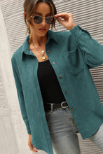 Load image into Gallery viewer, Button Front Drop Shoulder Corduroy Blouse
