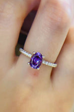 Load image into Gallery viewer, 1 Carat Purple Moissanite 4-Prong Ring
