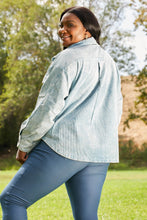 Load image into Gallery viewer, Zenana Corn Maze Full Size Vintage Washed Corduroy Shacket in Blue Grey
