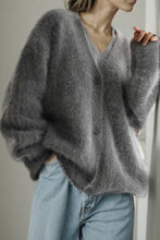 Load image into Gallery viewer, Button Up Dropped Shoulder Cardigan
