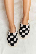 Load image into Gallery viewer, Melody Checkered Print Plush Slide Slippers
