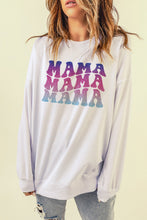 Load image into Gallery viewer, MAMA Gradient Graphic Dropped Shoulder Sweatshirt
