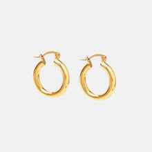 Load image into Gallery viewer, Gold-Plated Copper Huggie Earrings
