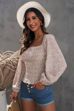 Load image into Gallery viewer, Floral Smocked Balloon Sleeve Top
