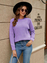 Load image into Gallery viewer, Round Neck Raglan Sleeve Sweater
