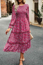 Load image into Gallery viewer, Smocked Flounce Sleeve Midi Dress
