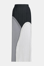 Load image into Gallery viewer, Tricolor Accordion Pleated Elastic Waist Skirt
