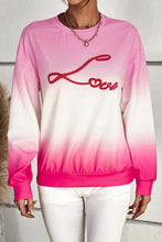 Load image into Gallery viewer, Gradient LOVE Dropped Shoulder Sweatshirt
