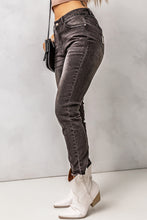 Load image into Gallery viewer, High Waist Raw Hem Skinny Jeans
