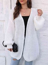 Load image into Gallery viewer, Open Front Dropped Shoulder Longline Cardigan
