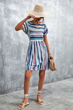 Load image into Gallery viewer, Striped Round Neck Dress
