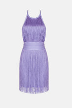 Load image into Gallery viewer, Fringe Halter Neck Backless Mini Dress
