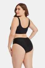 Load image into Gallery viewer, Plus Size Daisy Print Color-Changing Scoop Neck Bikini Set
