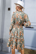 Load image into Gallery viewer, Floral Smocked Decorative Button Midi Dress
