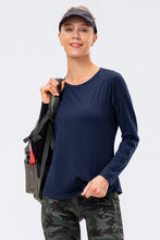 Load image into Gallery viewer, Raglan Sleeve Round Neck Athletic Top
