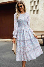 Load image into Gallery viewer, Smocked Flounce Sleeve Midi Dress
