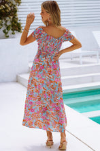 Load image into Gallery viewer, Floral Crisscross Smocked Off-Shoulder Dress
