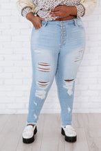 Load image into Gallery viewer, Kancan At Last Distressed Button Fly Skinny Jeans
