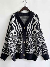 Load image into Gallery viewer, Abstract Pattern Button Down Cardigan
