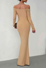 Load image into Gallery viewer, Off-Shoulder Long Sleeve Maxi Dress
