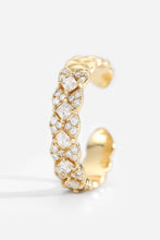 Load image into Gallery viewer, Inlaid Zircon 18K Gold-Plated Open Ring
