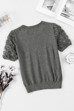 Load image into Gallery viewer, Applique Short Sleeve Knit Top
