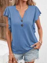 Load image into Gallery viewer, Notched Cap Sleeve T-Shirt
