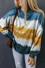 Load image into Gallery viewer, Leopard Tie-Dye Dropped Shoulder Sweatshirt
