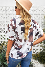 Load image into Gallery viewer, Cow Print Raglan Sleeve Tee Shirt
