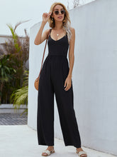 Load image into Gallery viewer, Adjustable Spaghetti Strap Jumpsuit with Pockets
