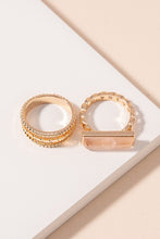 Load image into Gallery viewer, Rectangle Stone Ring Set
